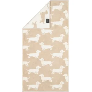 CAWÖ We love Dogs Handtuch 50 x 100 cm beige