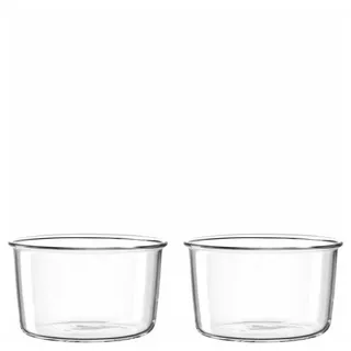 LEONARDO Schale VETRO 2er Set Schale Ø 9.3 cm, Borosilikatglas weiß