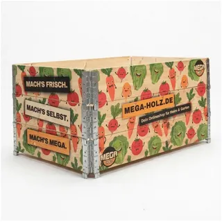 Mega-Holz Hochbeet Palettenrahmen 80x120 cm Kiefer - 3-teiliges Holz Hochbeet Stapelbar (3 St), 3x 120x80x20 cm (BxTxH) - Gartenbeet Aufsatzrahmen braun