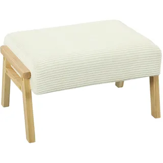 Homcom Sitzhocker mit Weichem Sitzkissen 70 x 40 x 70 cm Weiß
