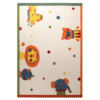 Sigikid Animal Festival Kinderteppich 80 x 150 cm Mehrfarbig/Weiß
