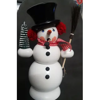 Schneemann Rauchermann Räuchermann groß 17,5 x 10,5 x 29 cm Saico