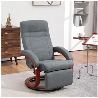 Homcom Relaxsessel 86 x 100 x 68 cm Grau mit Liegefunktion