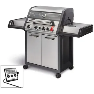Enders® Gasgrill Monroe Pro 4 SIK Turbo Gasgrill 4 Brenner Edelstahl inkl. Thermometer