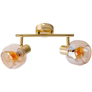 Näve Deckenleuchte, Messing, Metall, Glas, 20 cm, Lampen & Leuchten, Innenbeleuchtung, Deckenleuchten