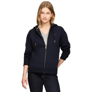 Tommy Hilfiger Damen Reg Hilfiger Fr-terry Zip Hoodie Ww0ww38842 Durchgehender Reißverschluss-Hoody - L