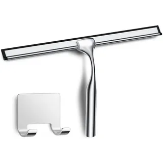 LuxusKollektion Duschabzieher Duschabzieher Edelstahl 30cm silberfarben