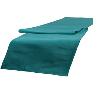 beties Tischläufer Samt&Sonders (1-tlg, 1 Stück Tischläufer), ca. 40x220 cm Samt Tischdekoration modern und edel petrol blau 40 cm x 220 cm
