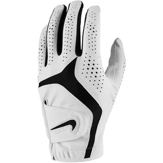 Nike Dura Feel X Herren – Strapazierfähiger Golf Glove Left Hand – Starker Grip & Hoher Komfort – Atmungsaktiver Golfhandschuh, Pearl White/Pearl White/Black, S