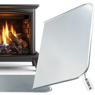 BEGRIS® Kaminbodenplatte 60x40 cm, Funkenschutzplatte stahl gepresste Seiten, Verzinktes Blech, Abriebfest und hitzebeständig, Feuerfeste Platte Kamin