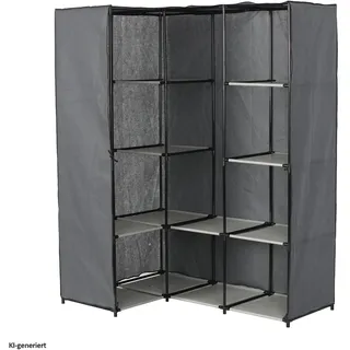 Hti-Living Eckschrank Lena 129 x 169 x 0 cm Grau/Silber