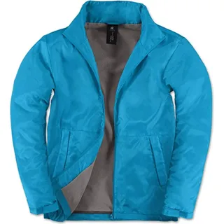 B&C JM825 | Herren Multi-Active Jacke mit versteckter Kapuze - Farbe: Atoll/Warm Grey - Größe: 3XL - Blau - 3XL