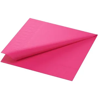 Duni Zelltuch Serviette 33x33 cm, 1/4F.fuchsia