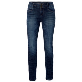 TIMEZONE Damen Jeans EnyaTZ Womenshape Slim Fit Classic Blau Wash Hoher Bund Reißverschluss W 26 L 34