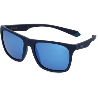 Polaroid PLD 2141/S Unisex-Sonnenbrille Vollrand Eckig Kunststoff-Gestell, blau