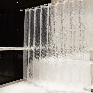 ANAZOZ Duschvorhang 300x200 Transparent, Duschvorhänge Plastik PEVA Anti Schimmel Halbtransparent