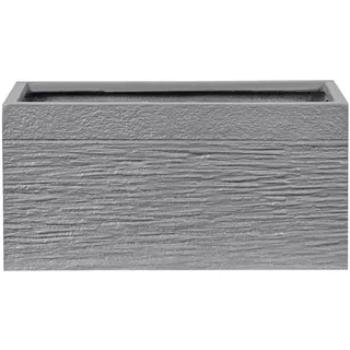 Beliani Blumentopf grau rechteckig 50/23/24 cm Myra