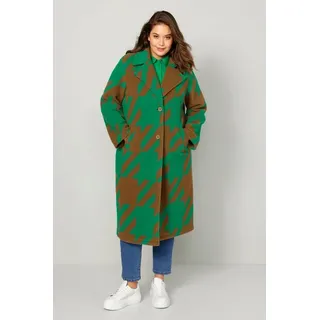 Angel of Style Outdoorjacke Kurzmantel oversized Color-Hahnentritt Revers blau|grün 50