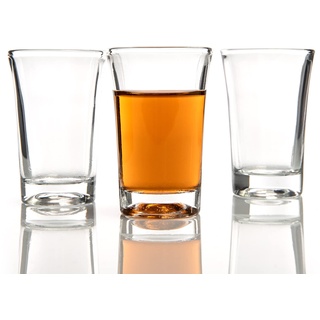 BigDean 6er Set Schnapsgläser 4cl - Shotgläser aus Glas - Spülmaschinenfest - Shot Gläser für Wodka, Ouzo, Sambuca, Tequila, etc. - Pinnchen, Stamperl, Schnapsbecher