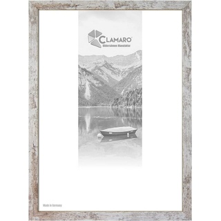 Clamaro Bilderrahmen »Bilderrahmen Vintage Weiss CLAMARO Collage nach Maß FSC® Holz Modern eckig M3016 45x60 in Vintage Weiss« 45 cm x 60 cm