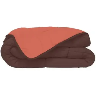Poyet-Motte Poyet Motte, Calgary Bettbezug Polyester Schokolade/Koralle, Polyester, Chocolat/Corail, 240x220x1 cm Chocolate & Coral