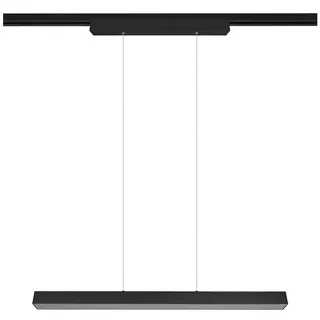 Trio Leuchten Schienensystem-Hängeleuchte Duoline, Schwarz, Metall, länglich,länglich, F, 5x180x90 cm, Lampen & Leuchten, Innenbeleuchtung, Leuchten nach Räumen, Wohnzimmerlampen