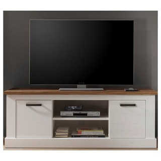trendteam Lowboard, Fernsehtisch Sideboard Medienschrank TV-Möbel Weiß/Braun 160x60x52cm braun|weiß