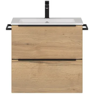 Nobilia Waschtisch-Set NOBILIA "Levere", braun (eiche), B:61cm H:59,1cm T:48,7cm, Kastenmöbel-Sets, in vier Breiten