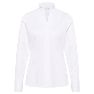 Satin Shirt Bluse in weiß unifarben, weiß, 36