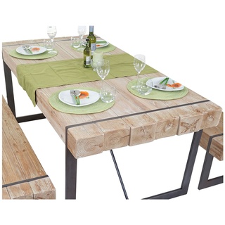 Esszimmertisch MCW-A15, Esstisch Tisch, Tanne Holz rustikal massiv FSC-zertifiziert ~ naturfarben 80x180x90cm