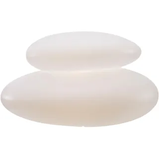 8 seasons design Shining Stone, LED Stein-Lampe 39 x 22 cm (weiß), E27 Fassung inkl. Leuchtmittel in warmweiß, beleuchteter Dekostein, Gartenleuchte, Badezimmer-Lampe, Yoga, innen & außen
