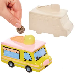 Spardose Eiswagen aus  Keramik (Box mit 2)