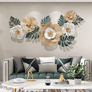 YGBUHN Kreative Persönlichkeit Lotus Wanddeko Metall, Handgemachte Blätter Metall-Wanddekoration, 3D Wandbild Blumen Aus Metall Wall Art für Wohnzimmer Schlafzimmer Hintergrund Wand Deko