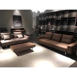 Luxus Edelstahl Leder Couch Polster Sitz 3+2 Set Garnitur Sofa Neu Wohnzimmer