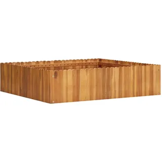 vidaXL Garten-Hochbeet Massivholz Akazie 100 x 100 x 25 cm