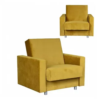 Family Meble Sessel Family Meble Alicja Schlafsessel mit Bettkasten gelb 97x95x93 cm gelb