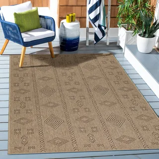 Ayyildiz Dhaka Outdoor-Teppich 80 x 250 cm Beige/Schwarz