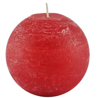 Kaheku Kugelkerze rot | D 10 cm | Unparfümiert | Kerze