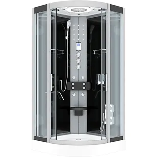 AcquaVapore Komplettdusche Duschkabine Fertigdusche Dusche D58-13T1-EC 90x90 cm mit 2K Scheiben Versiegelung