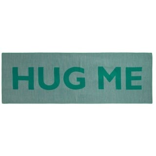 Codello Modeschal Codello Damen XL Schal mit Schriftzug Hug Me Farbe grün, Gewebtes HUG ME Wording grün