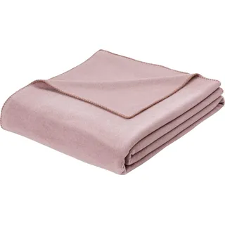 Wohndecke ESTELLA "Trevi" Wohndecken Gr. B/L: 160 cm x 200 cm, rosa (altrosa) Baumwolldecken mit Häkeleinfassung, Kuscheldecke