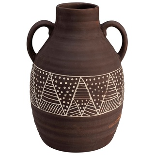 Kare Vase "Bijan" in Braun - (H)26 cm