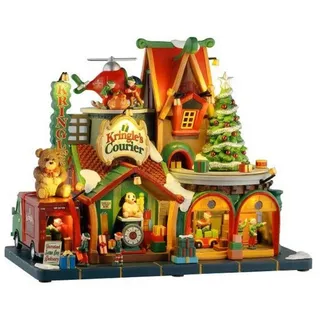 Lemax Kringle's Courier Beleuchtetes und musikalisches Elfenkuriergebäude 22,3 x 28 x 15 cm