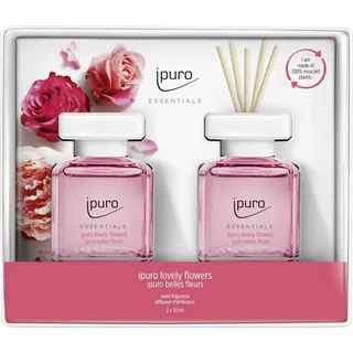 ipuro ESSENTIALS Raumduft Set Lovely Flowers Set 2 x 50 ml
