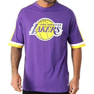 New Era NBA Panel Oversized T-Shirt Los Angeles Lakers Purple (DE/NL/SE/PL, Alphanumerisch, XL, Regular, Regular, Lila) - XL