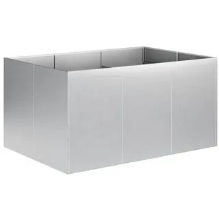 vidaXL Garten-Pflanzgefäß Silber 120 x 80 x 60 cm Verzinkter Stahl