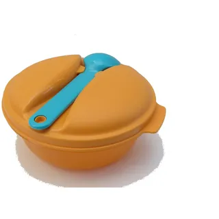 Tupperware Salatschüssel Salat Snack & Go 600 ml orange grün