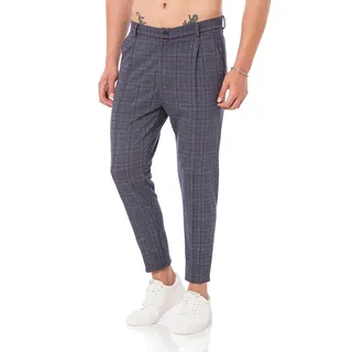 Redbridge Herren Jogginghose im Chino Hosen Style Jogger Hose Freizeithose kariert - XL