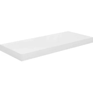vidaXL Wandregal Schwebend Hängeregal Wandboard Bücherregal Regalbrett Schweberegal CD DVD Regal Dekoregal Hochglanz-Weiß 60x23,5x3,8cm MDF