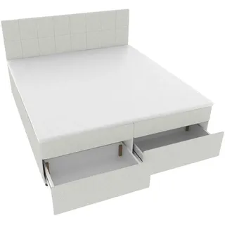 Meise Möbel meise.möbel Boxspringbett Catania 120 x 200 cm, Stoff Grau